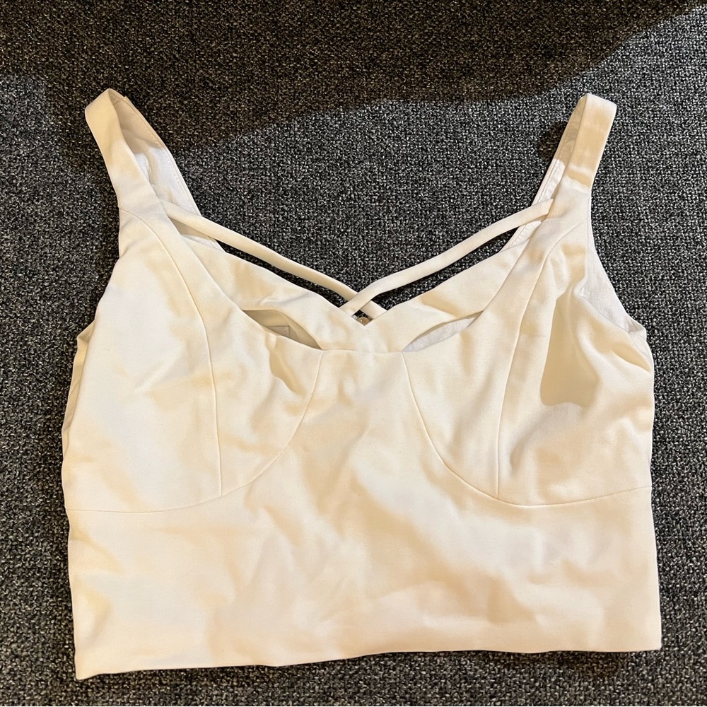 White Bendeyan Crop Top